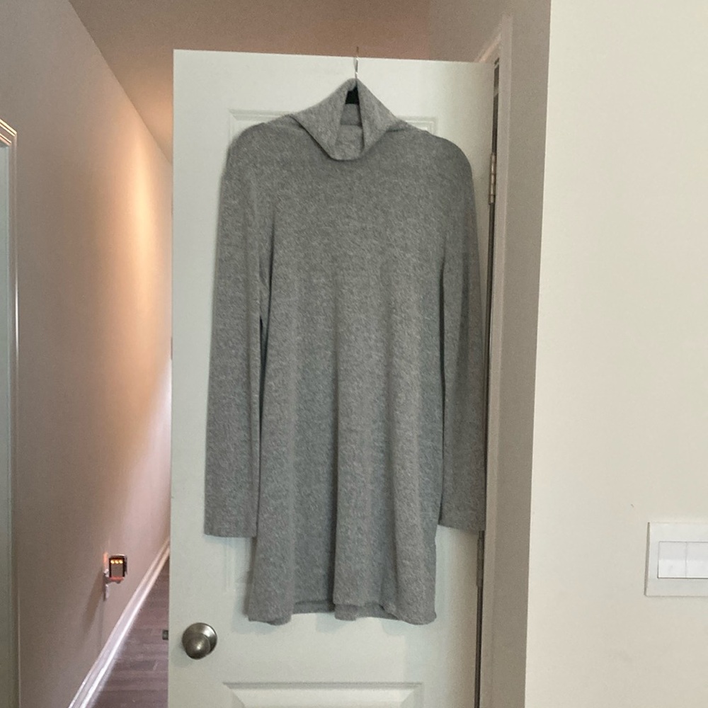 Zara Gray Turtleneck Sweater tunic size  large